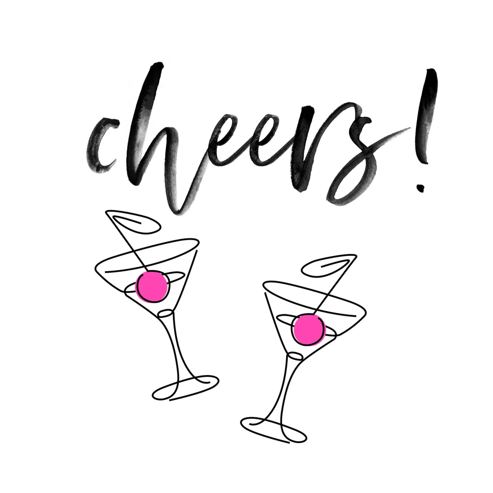 cheers! poster con telaio in legno da Sabrina Ziegenhorn
