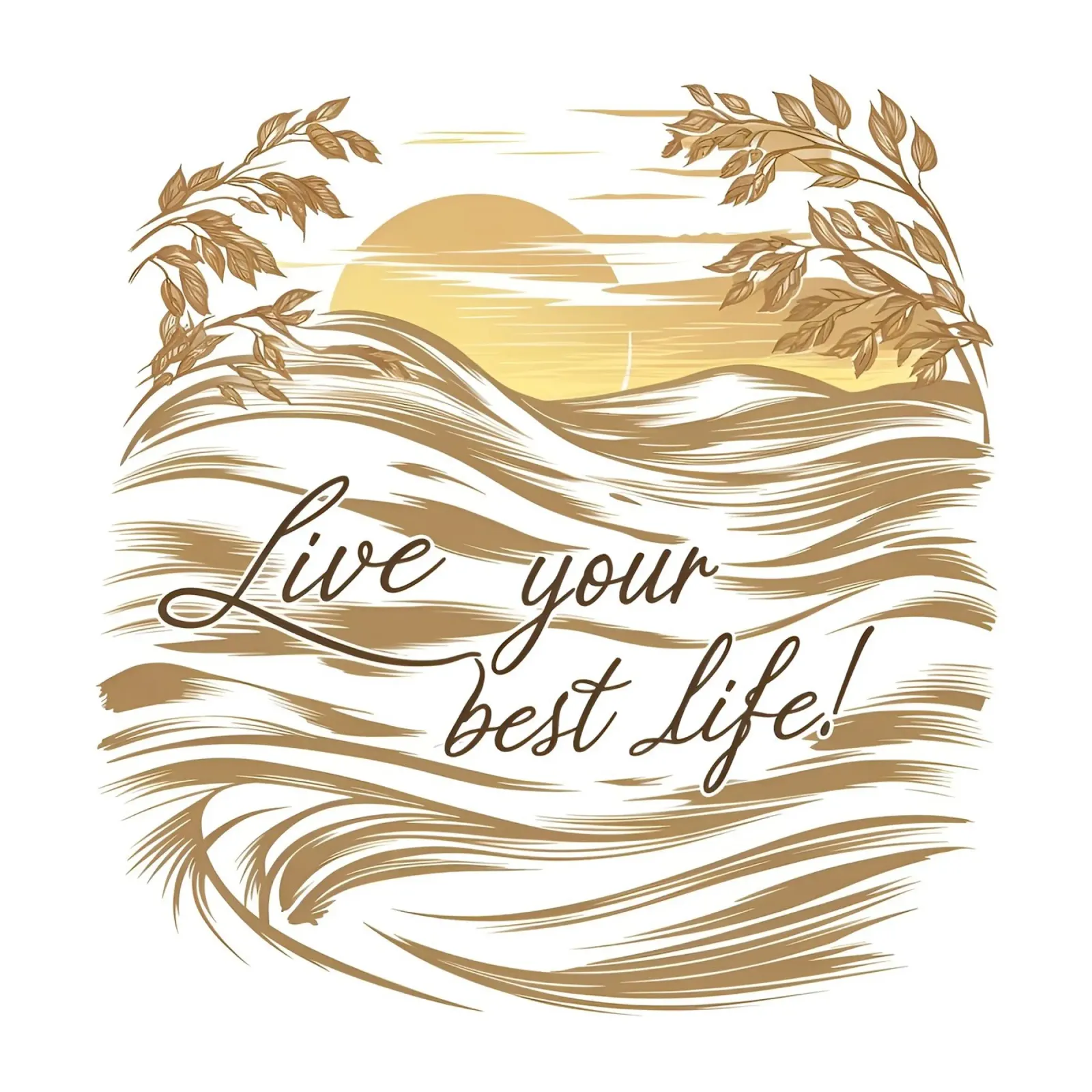 Orizzonte d'oro alluminio dibond da inspirational quote