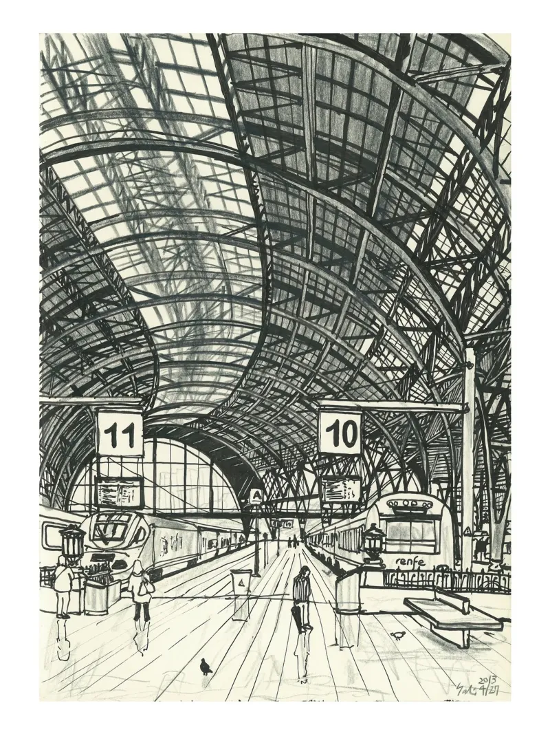 Barcelona France Station alu-dibond by Asobōze