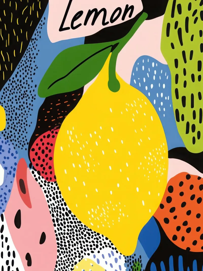 Citron Pop Art pellicola backlit da Pop and Fruits - Affiches & posters