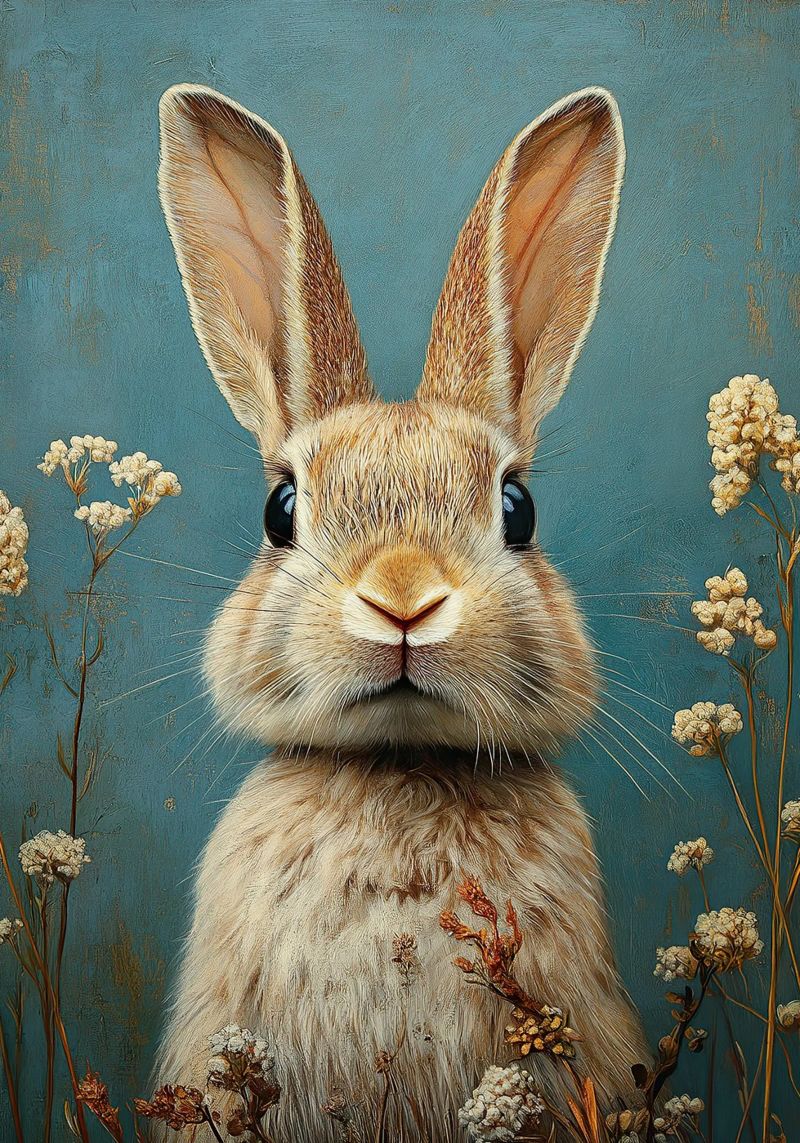 Rabbit poster by Nikis Art Studio