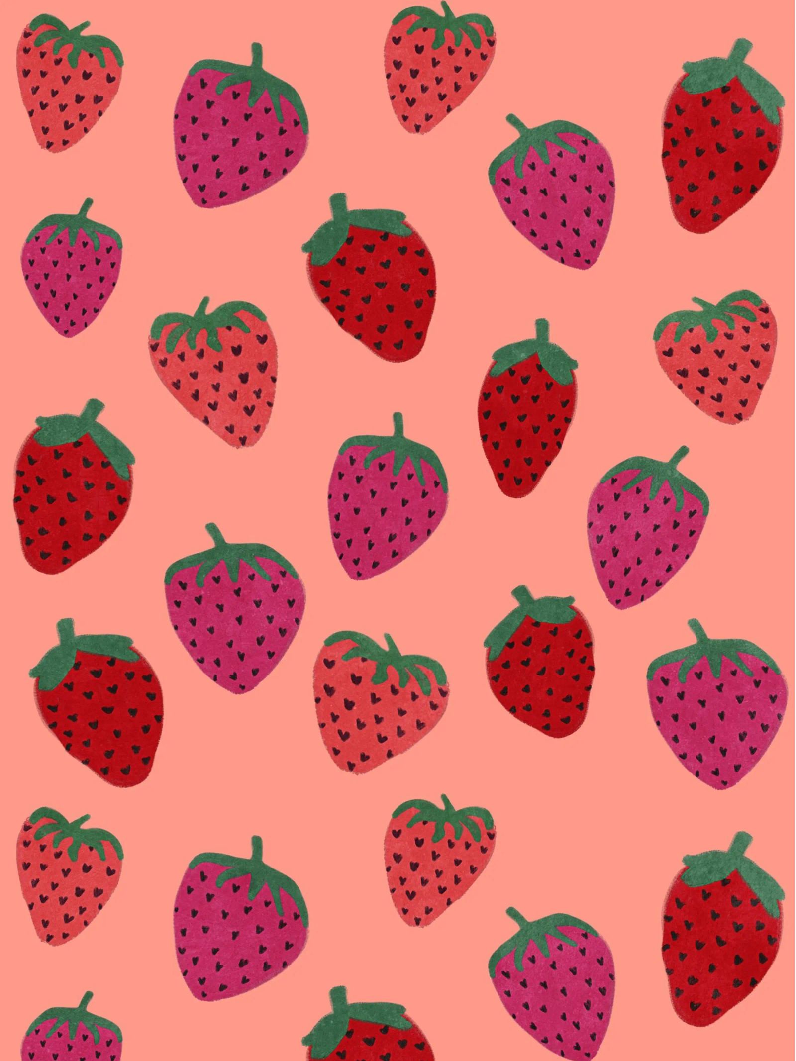 Strawberry Pattern pellicola backlit da Illustration Raissa Oltmanns
