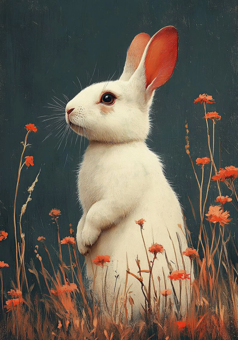 Rabbit poster by Nikis Art Studio