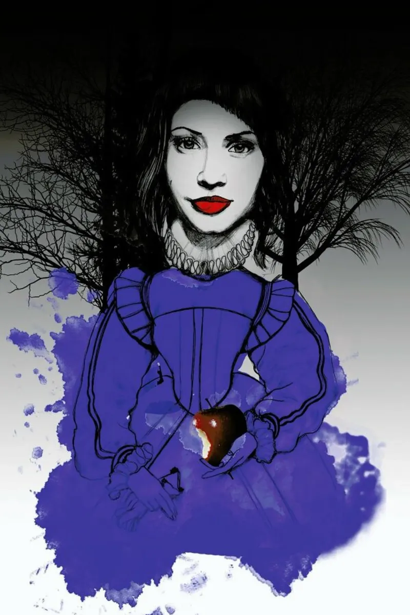 Fairy Tale Blue poster con telaio in plastica da Agnes KR Patience