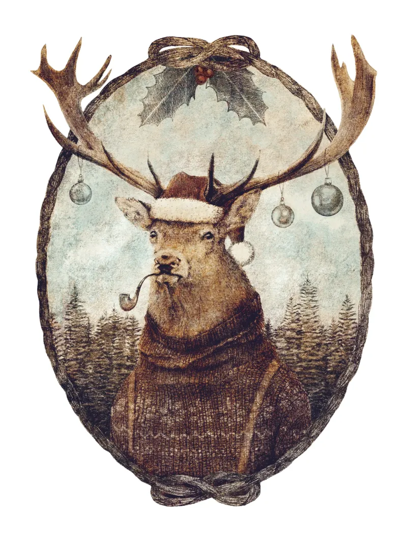 Pensare selvaggio - Natale poster con telaio in plastica da mikekoubou