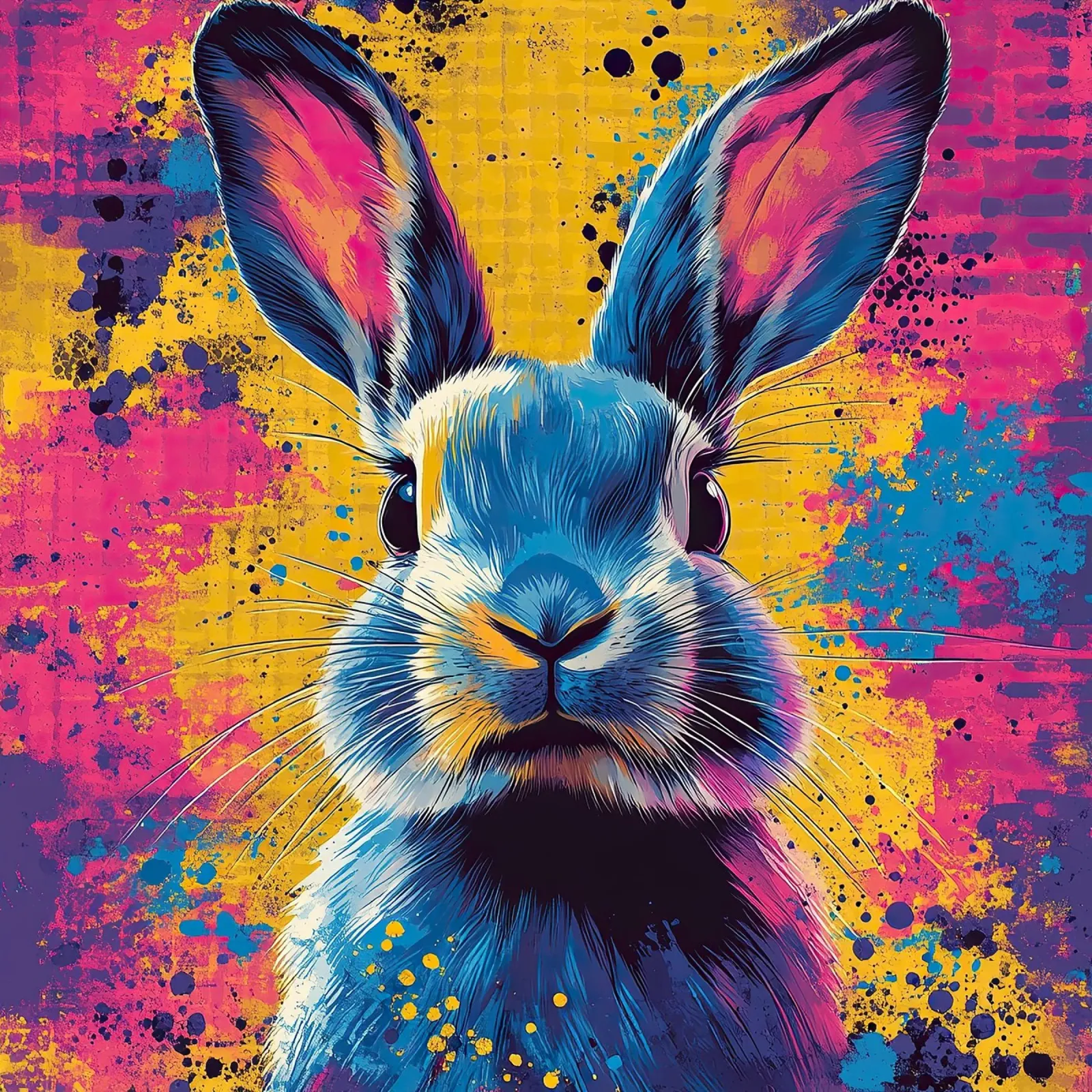 Coniglio - Pop Art poster da Nikis Art Studio