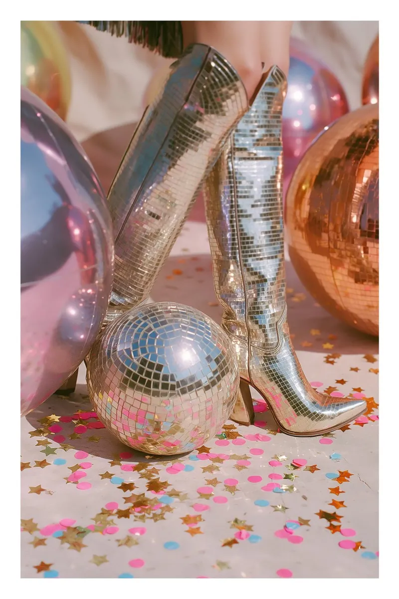 Disco Boots tela con Cornice a cassetta da Malou-Studio