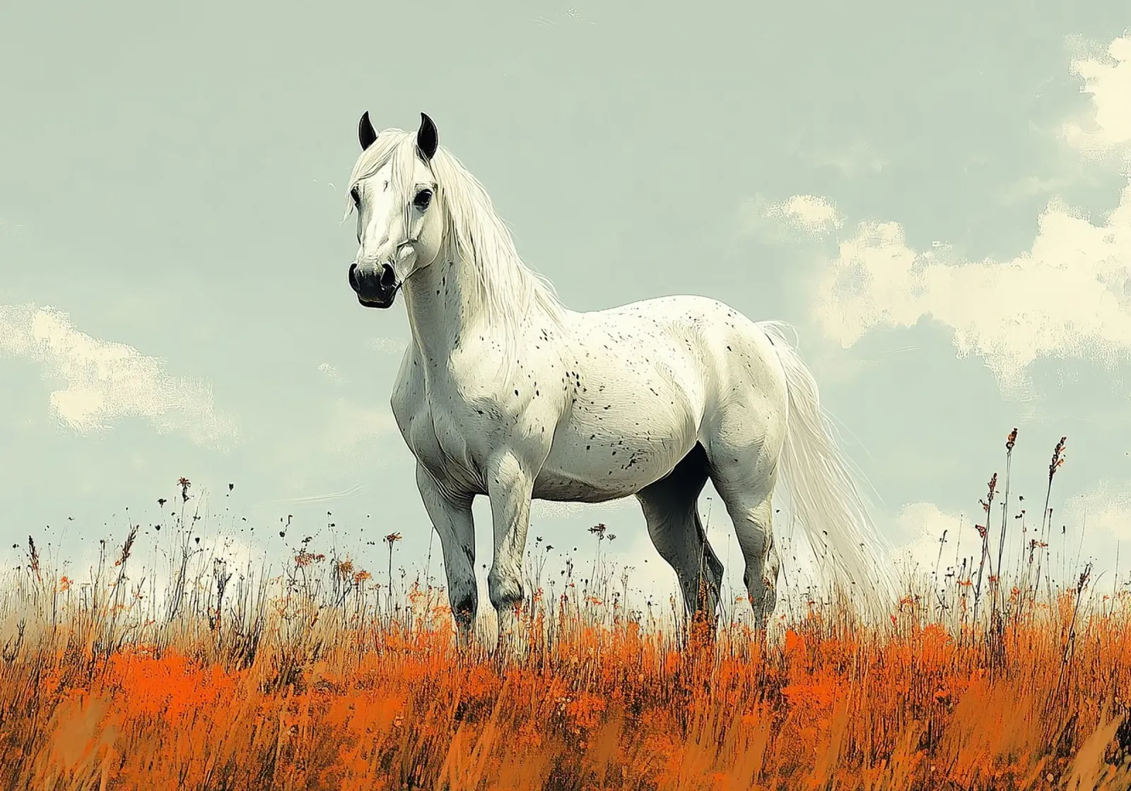 Cuore selvaggio: il cavallo indomito poster con telaio in plastica da Nikis Art Studio