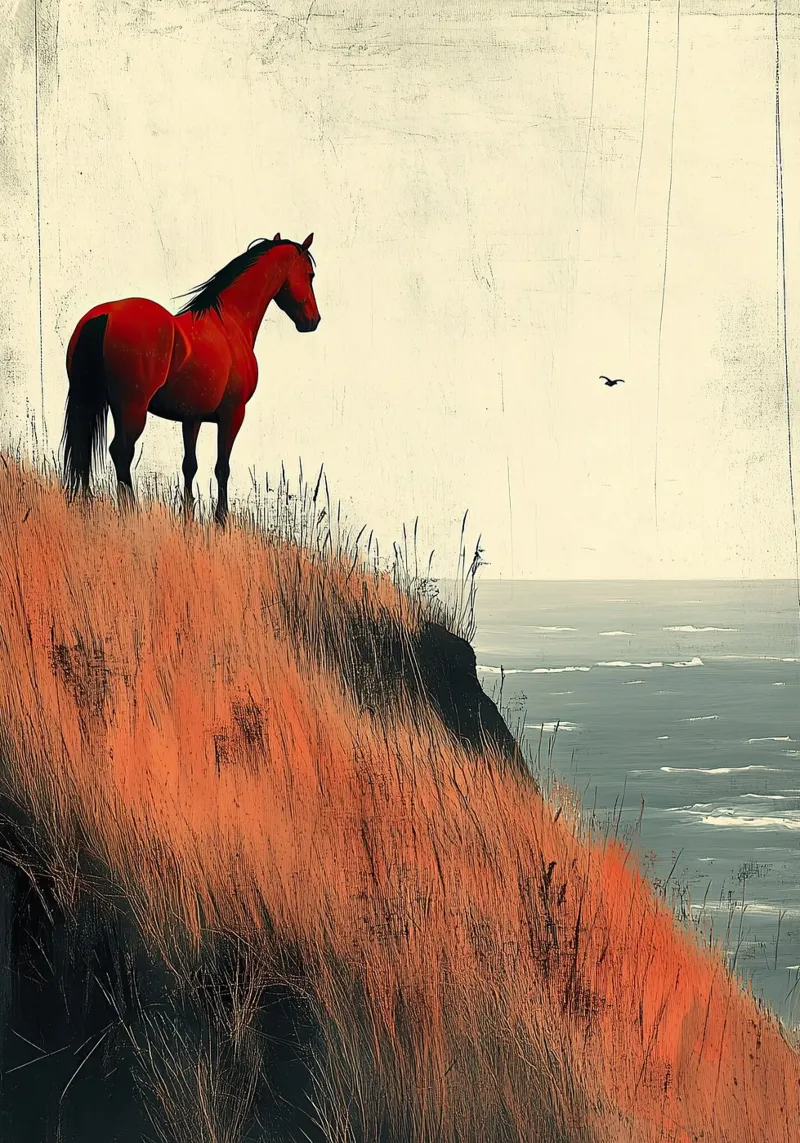 Cavallo in riva al mare pellicola backlit da Nikis Art Studio