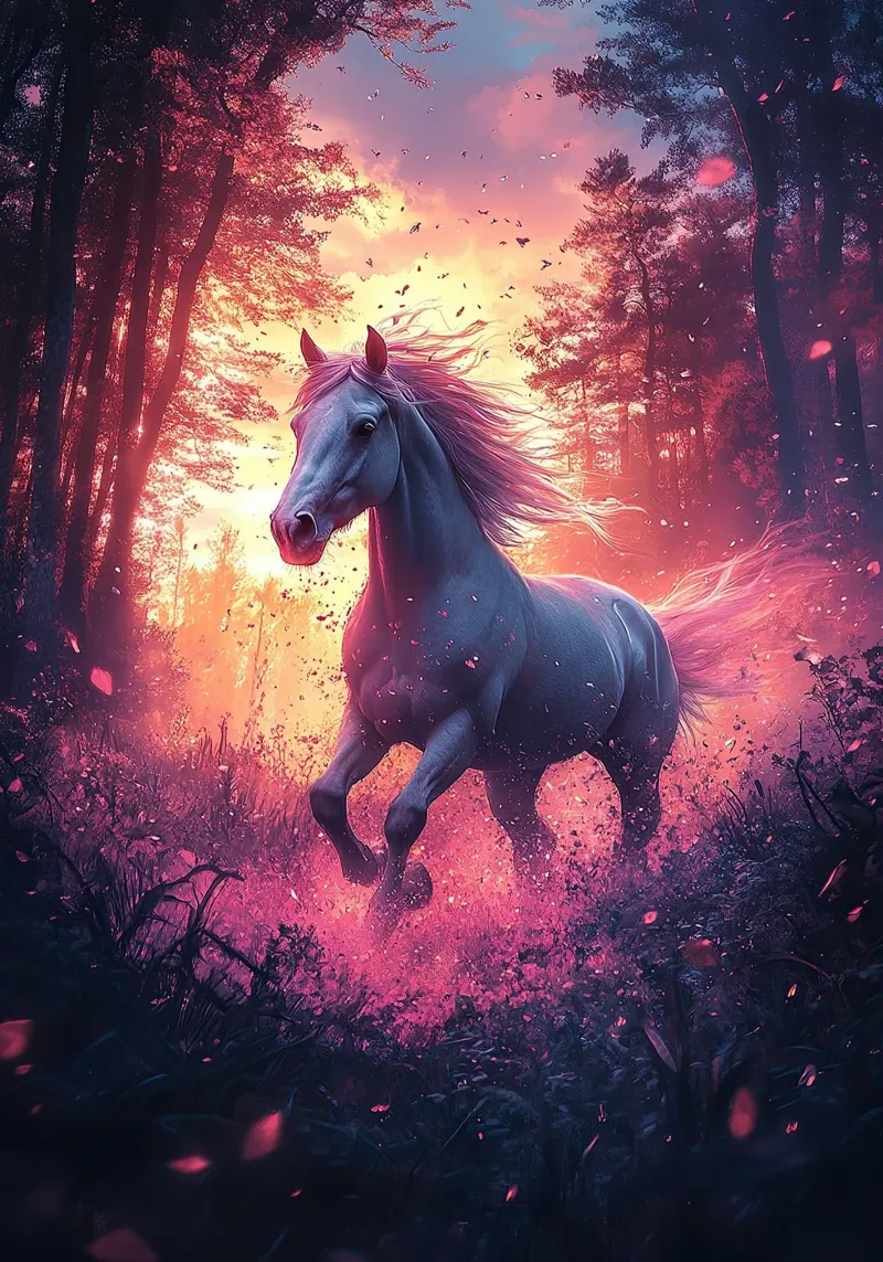 Das ungezähmte Pferd Poster von Nikis Art Studio