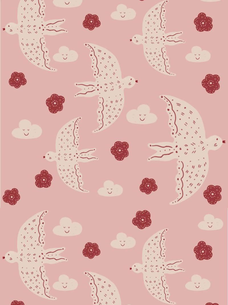 Pattern Abstract Birds Poster von Illustration Raissa Oltmanns