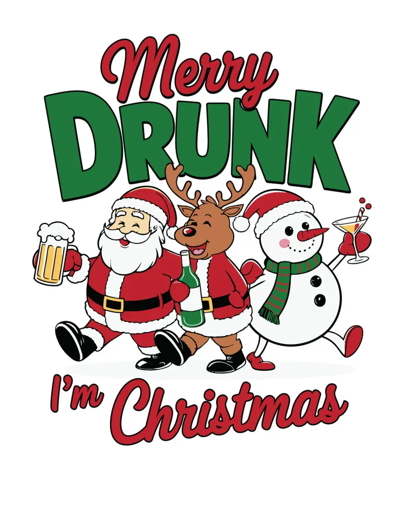 Merry Drunk I'm Christmas pellicola backlit da edsonramosart