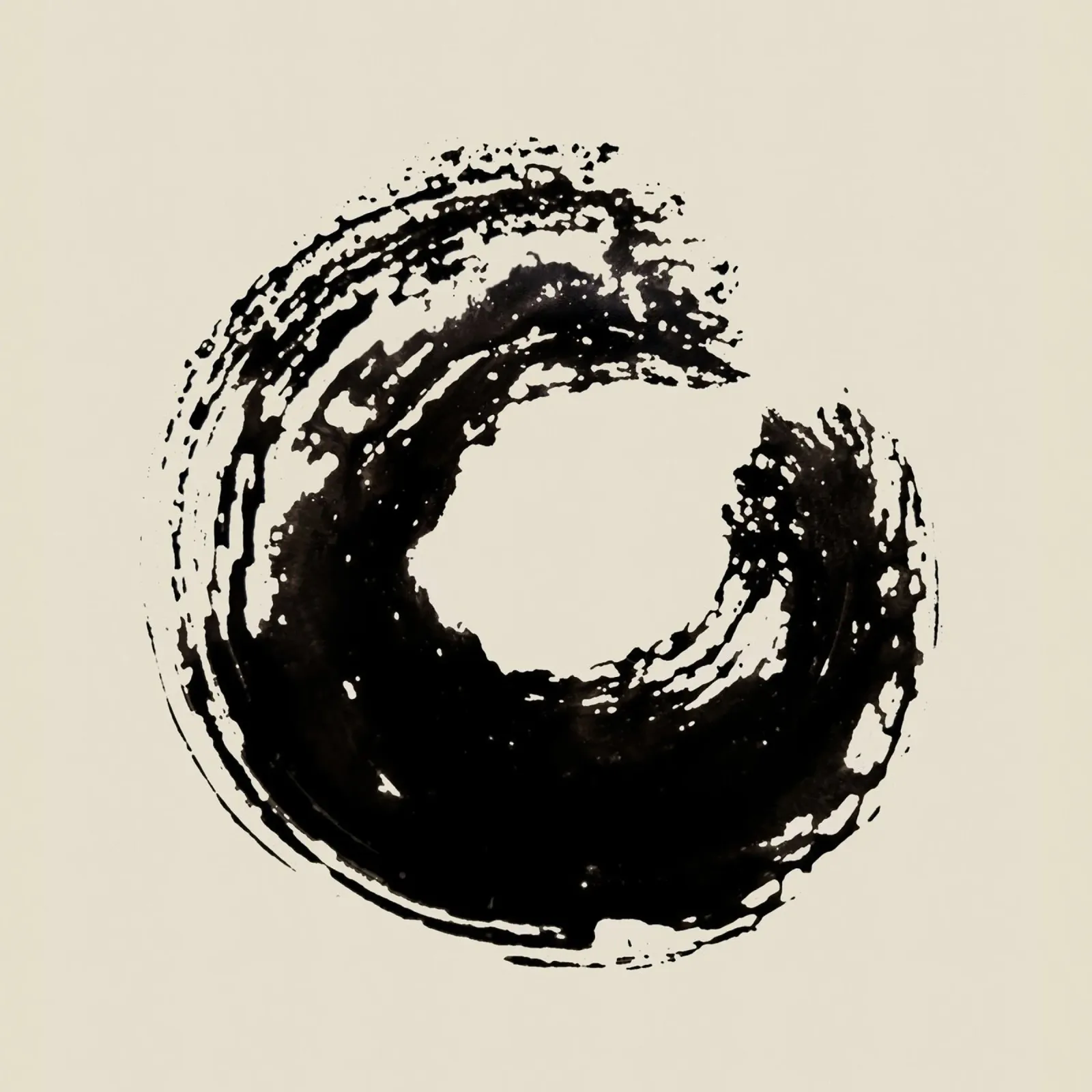 Strokes 15 | Black Ink Enso Circle carta hahnemühle da sabidussi