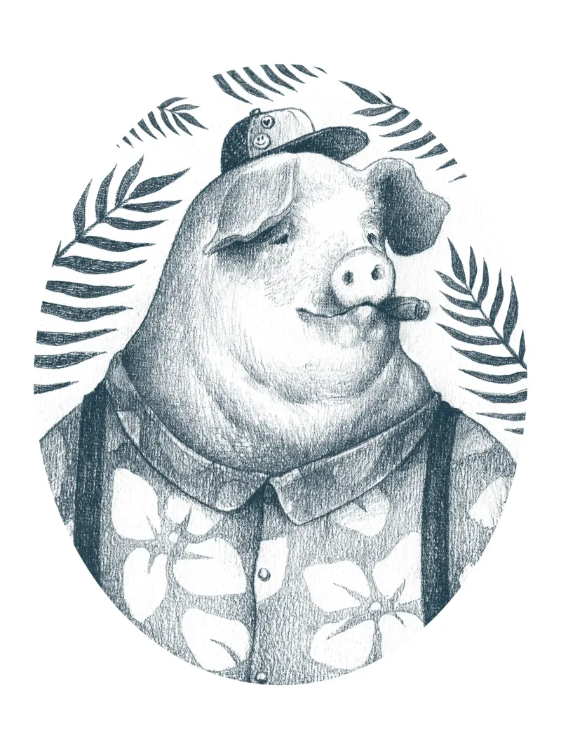 Summer Pig poster by mikekoubou