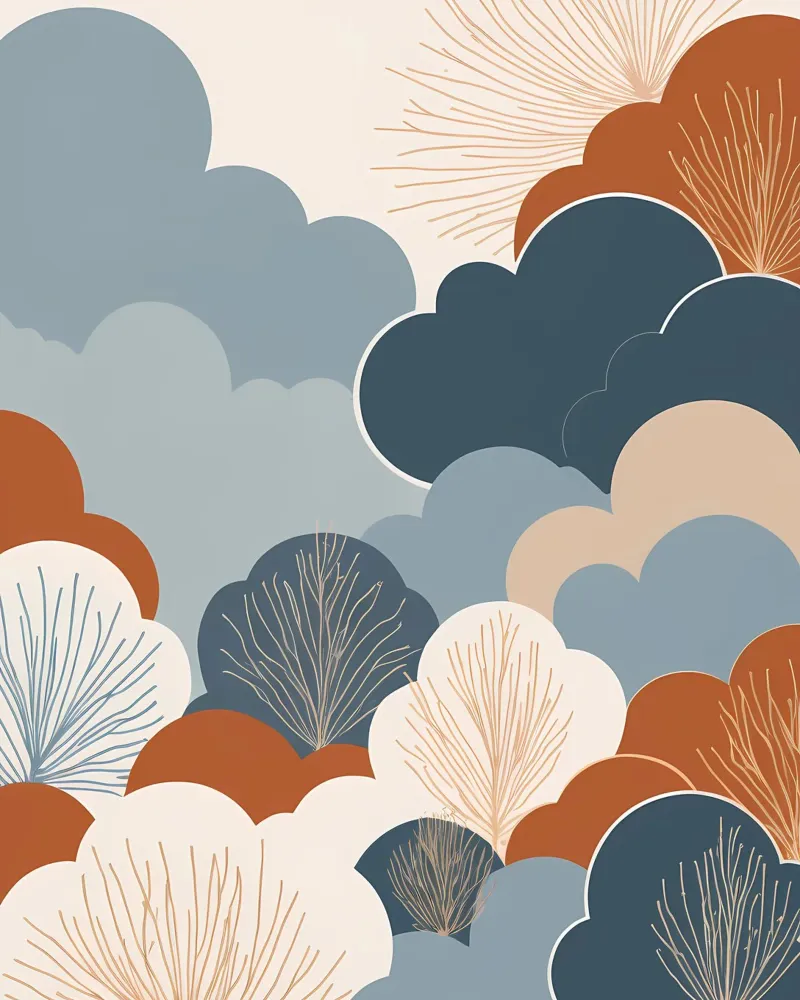 Serene Cloudscape canvas with Floater frame by Artistic-shop