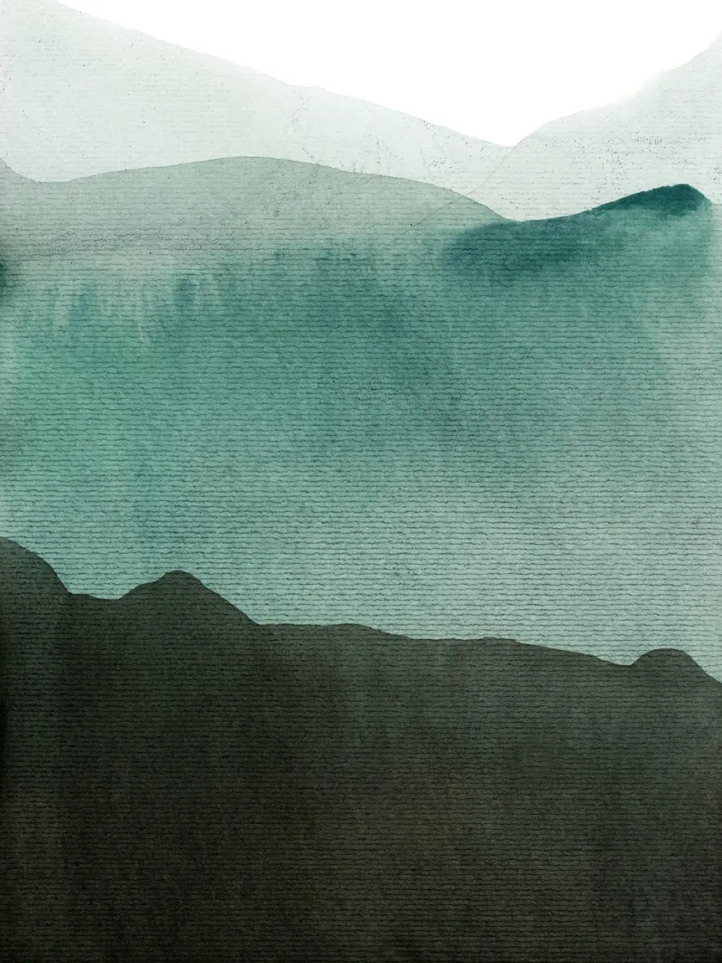 valley's deep and the mountains so high carta hahnemühle da IRIS LEHNHARDT FINE ART