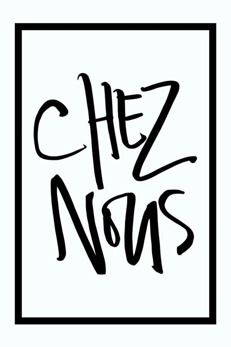 Chez Nous poster with plastic frame by Kristen Polsinelli