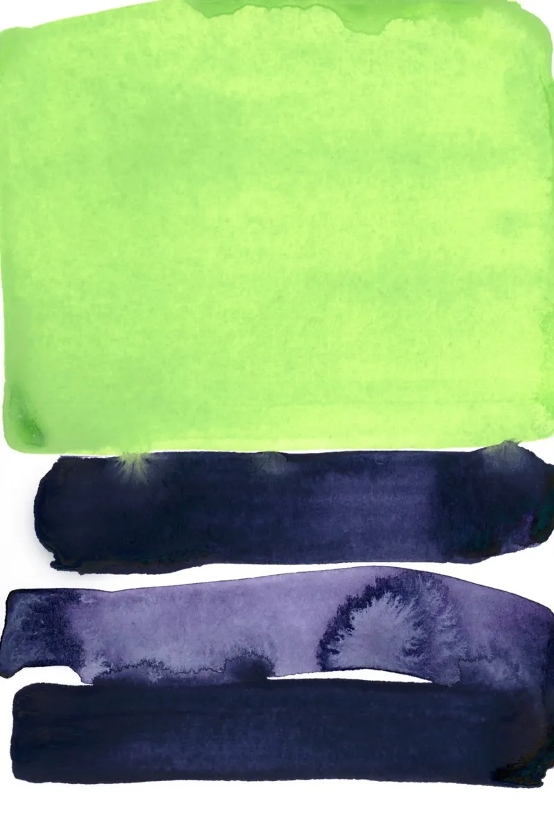 green and violett canvas by IRIS LEHNHARDT FINE ART
