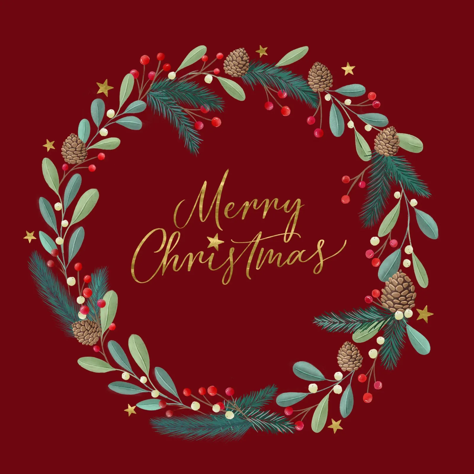 Adventkranz, Weihnachtskranz. Merry Christmas. Hahnemühle von CalliLetters