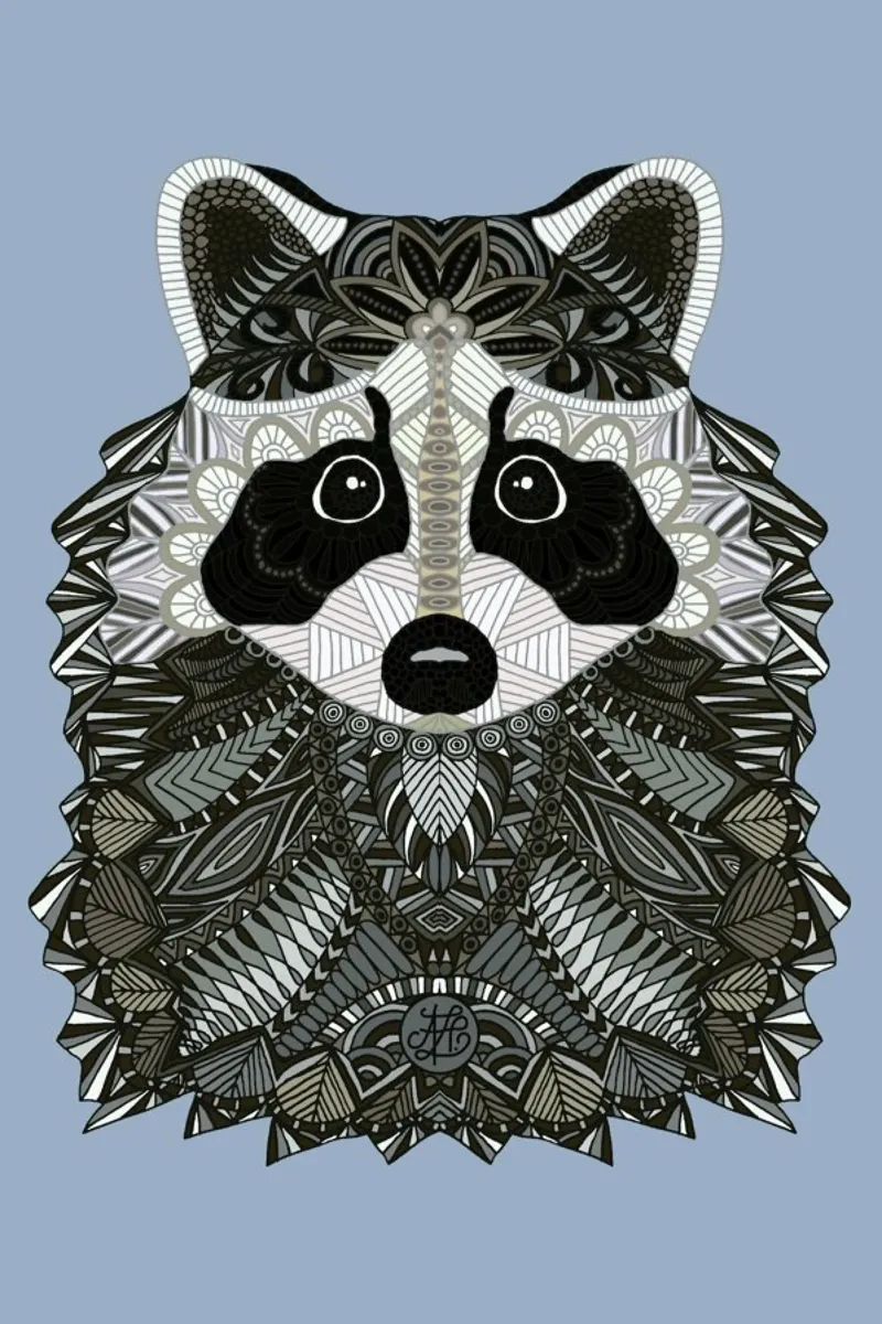 Tangled Raccoon pellicola backlit da Angelika Parker