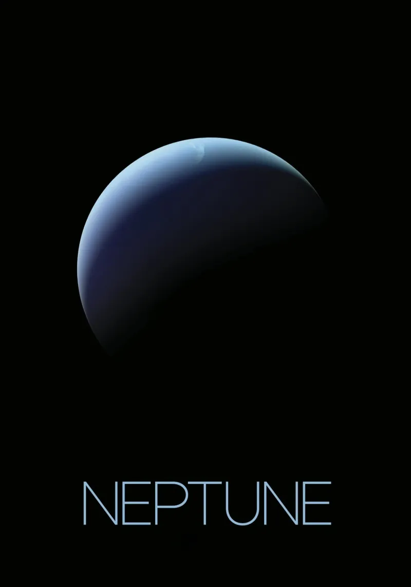 Poster della NASA su Nettuno poster con telaio in plastica da 🎁 ARTVI-SHOP