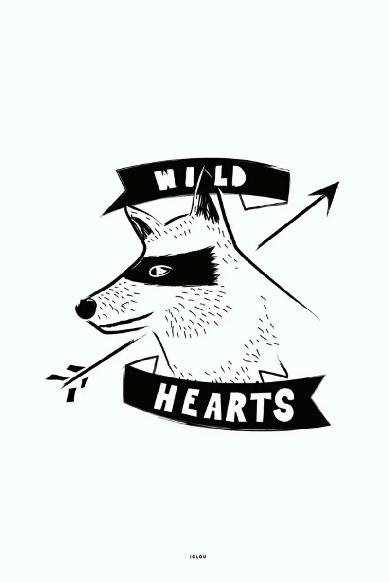 Wild Hearts tela con Cornice a cassetta da Iglou