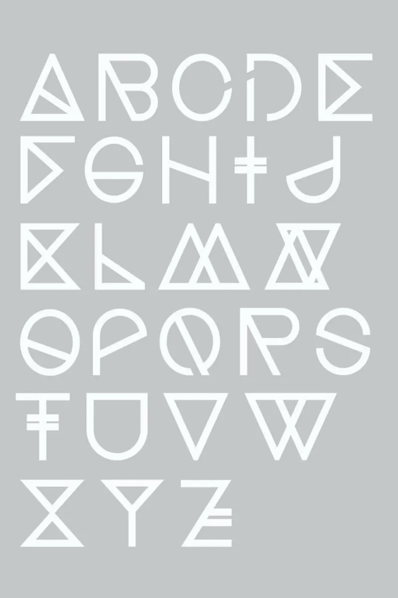 Geometrical ABC - grey pellicola backlit da Studio Nahili
