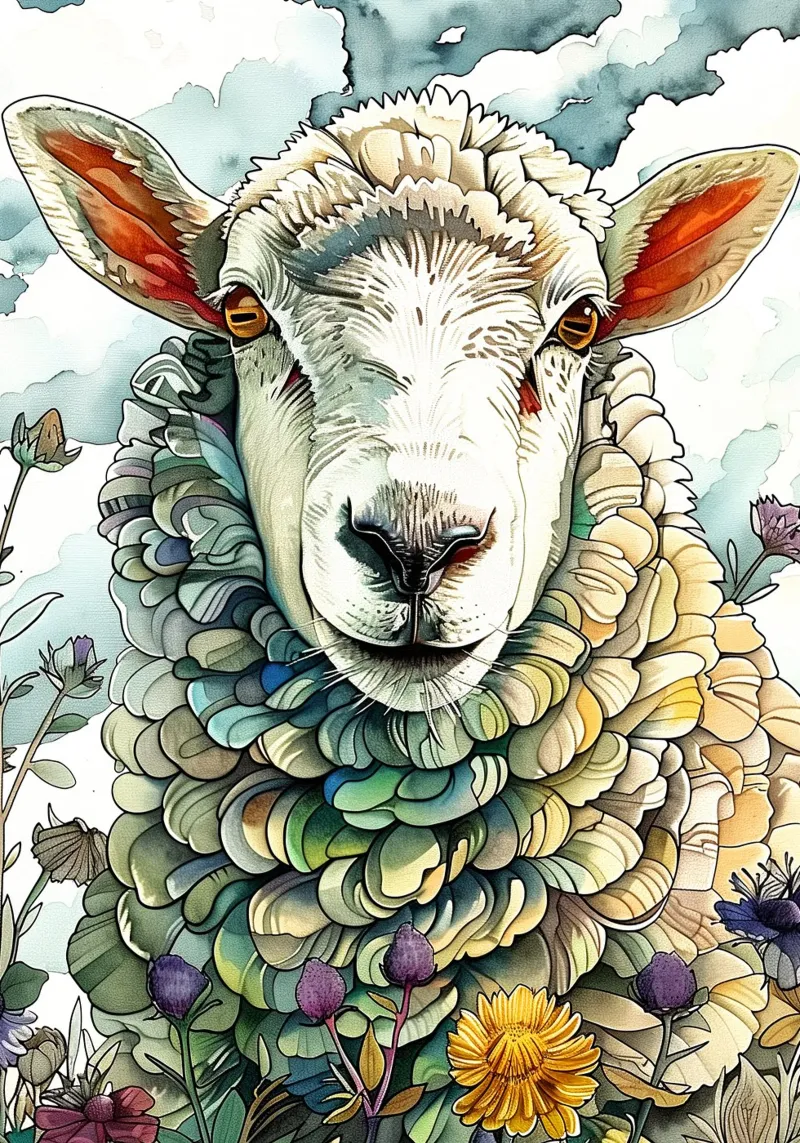 Schapen dierenkunst forex-plaat van Justyna Jaszke JBJart
