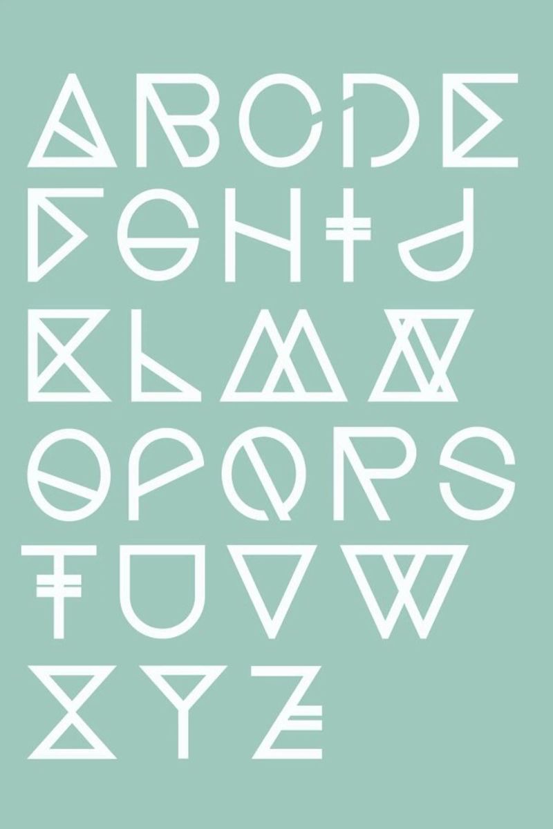 Geometrical ABC - mint poster de Studio Nahili