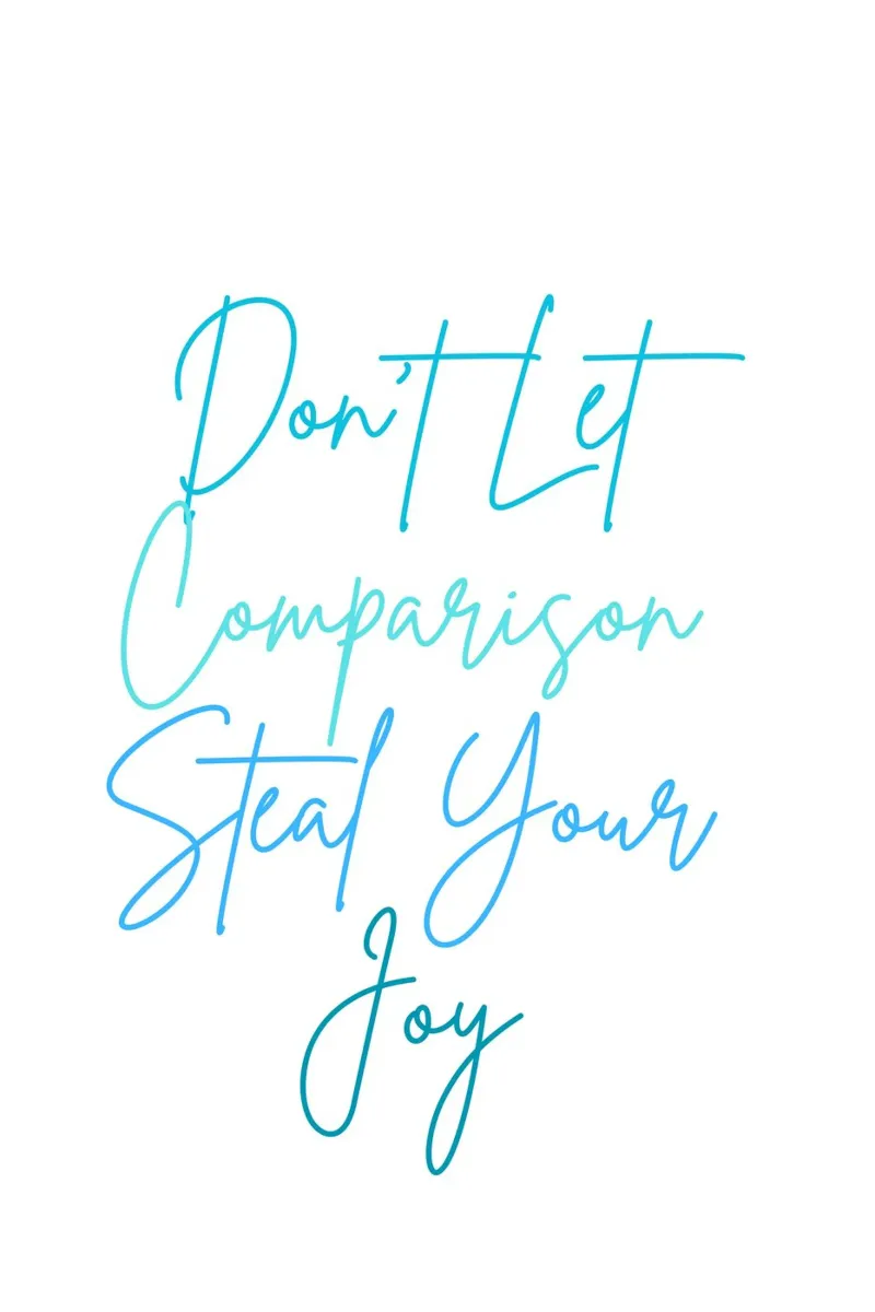 Don't Let Comparison Steal Your Joy - Blue text pellicola backlit da FABOArt