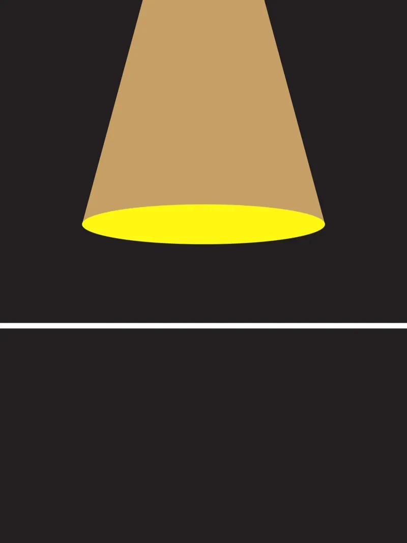 Illustrazione lampada a luce scura poster con telaio in alluminio da galihstudio