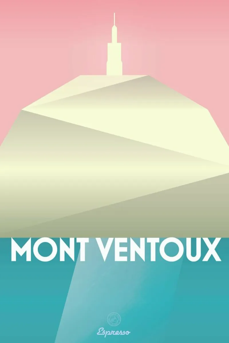 Mont Ventoux II poster met houten frame van Benjamin Andresen