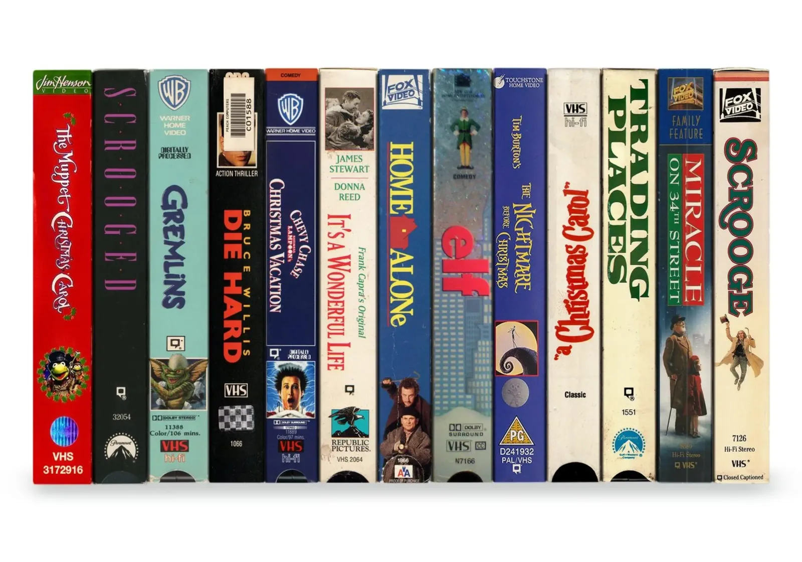 Classic Christmas Movies Poster - Vintage VHS Film Print lienzo de MrMustardPrints