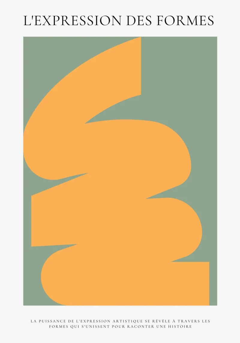 Evocazione abstraite poster con telaio in legno da RS LAB STUDIO