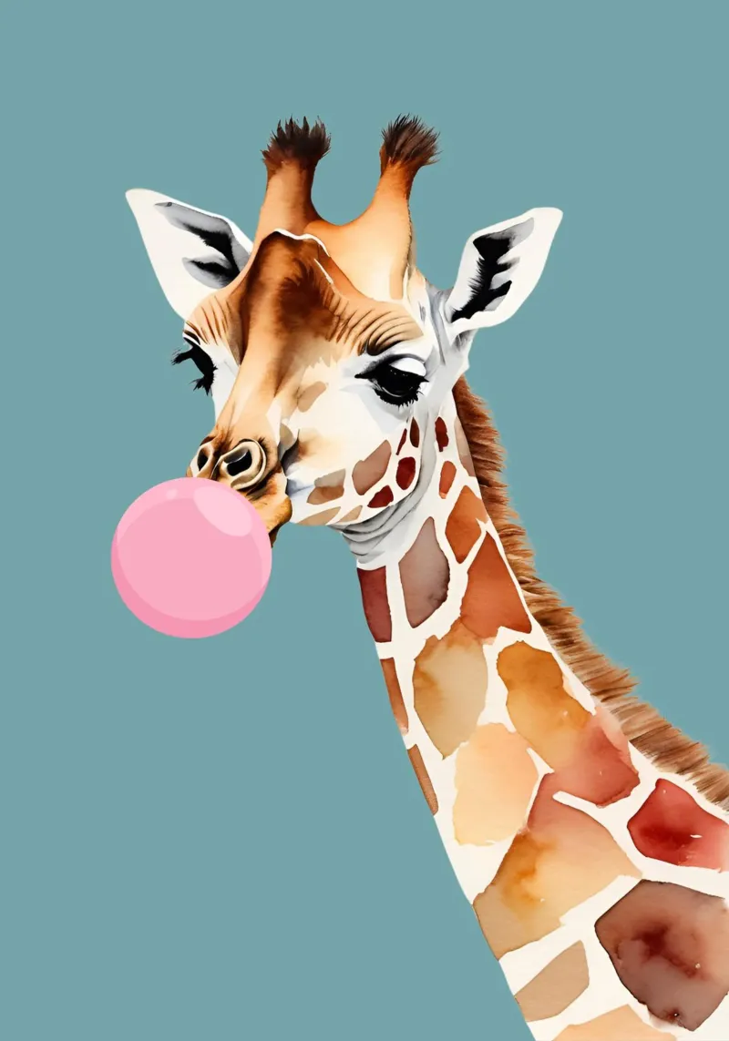 Giraffa sfacciata Pop pellicola backlit da Doodle Dreams Art