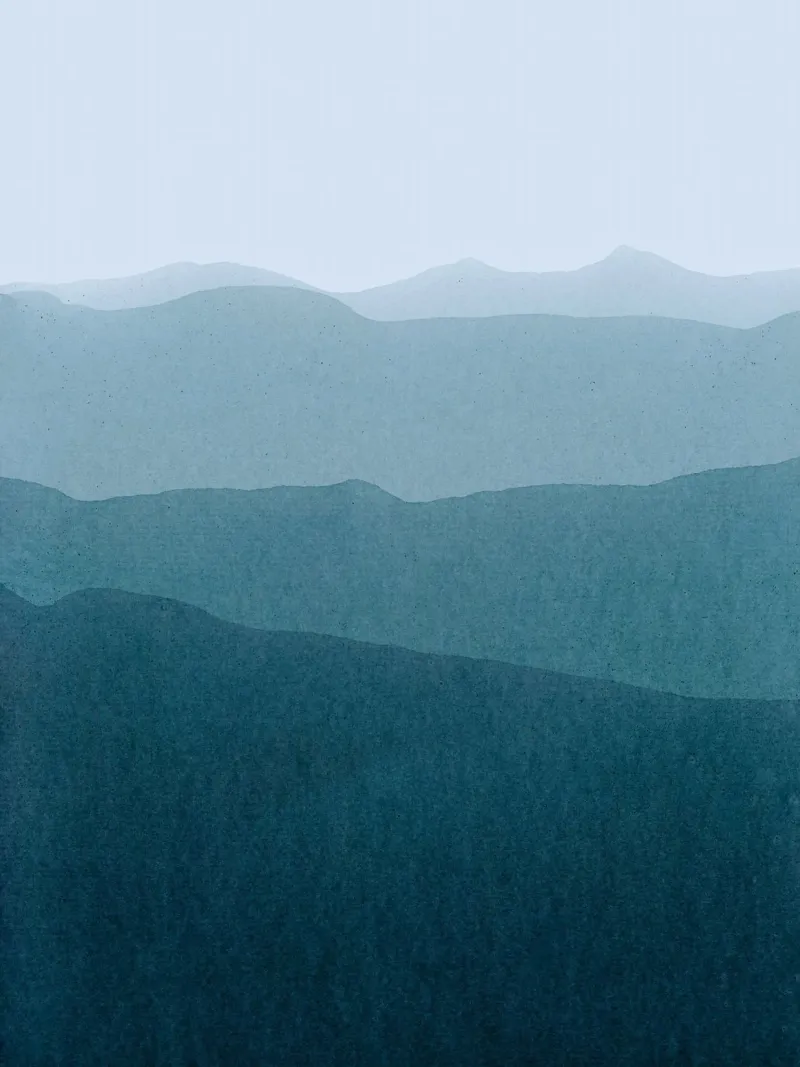 gradient landscape teal plexiglass da IRIS LEHNHARDT FINE ART