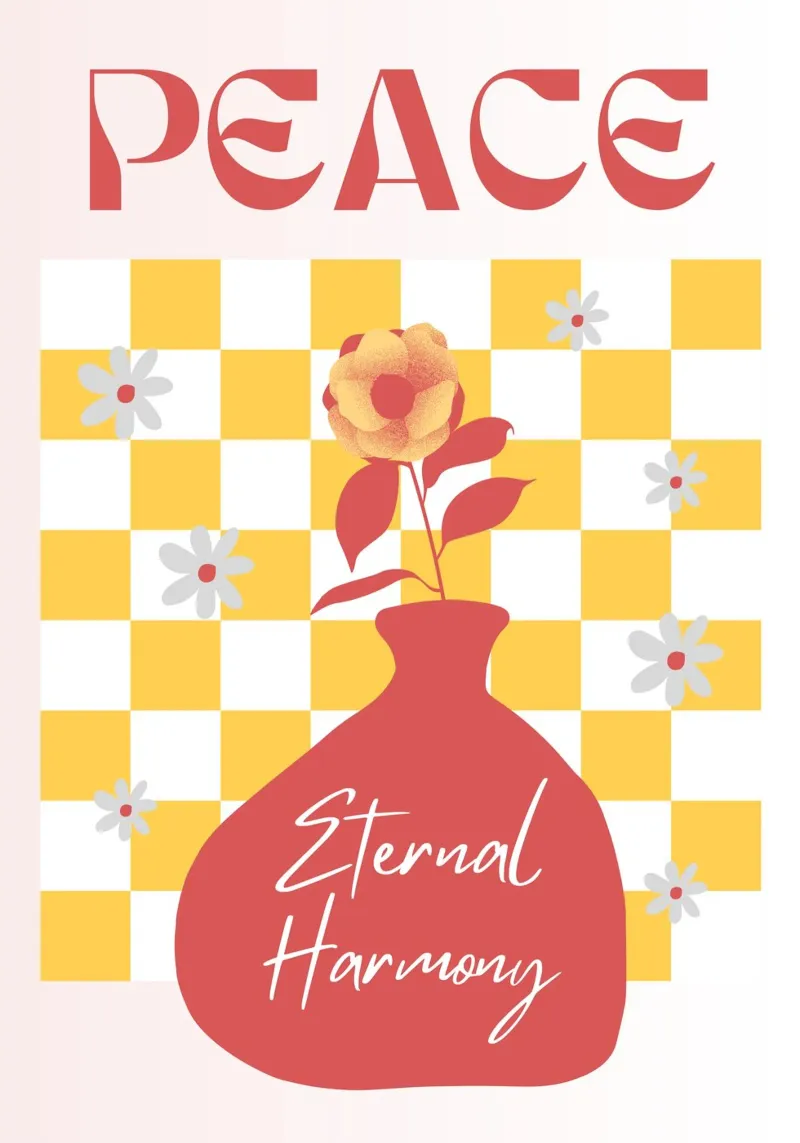 La pace poster con telaio in plastica da RS LAB STUDIO