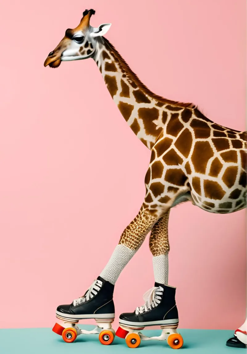 Giraffa vivace pellicola backlit da Doodle Dreams Art