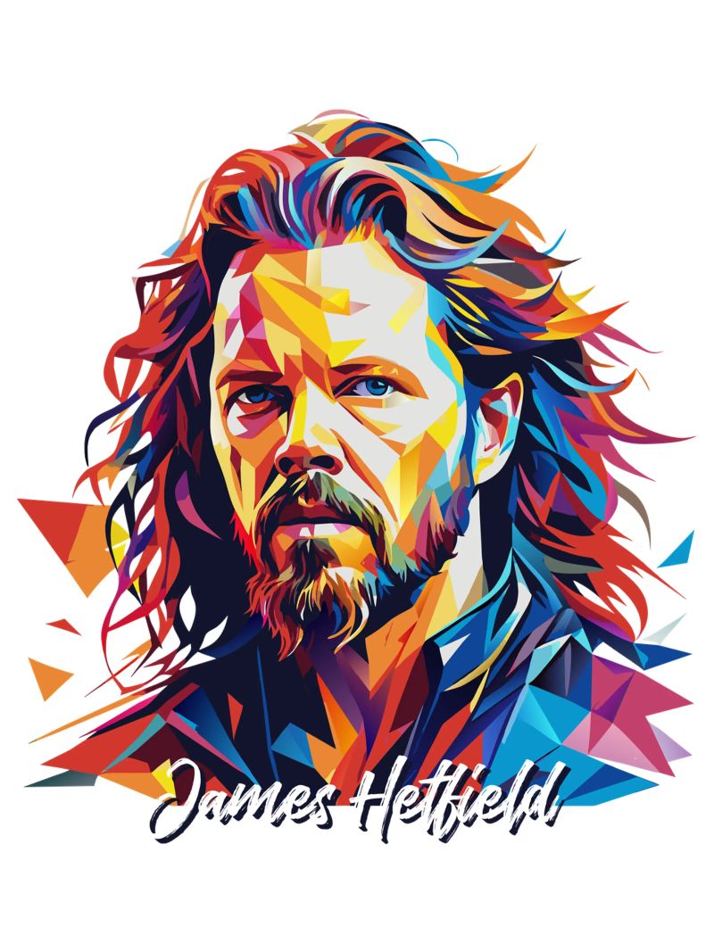 James Hetfield Retrato Wpap Pop Art poster de vectorartnesia