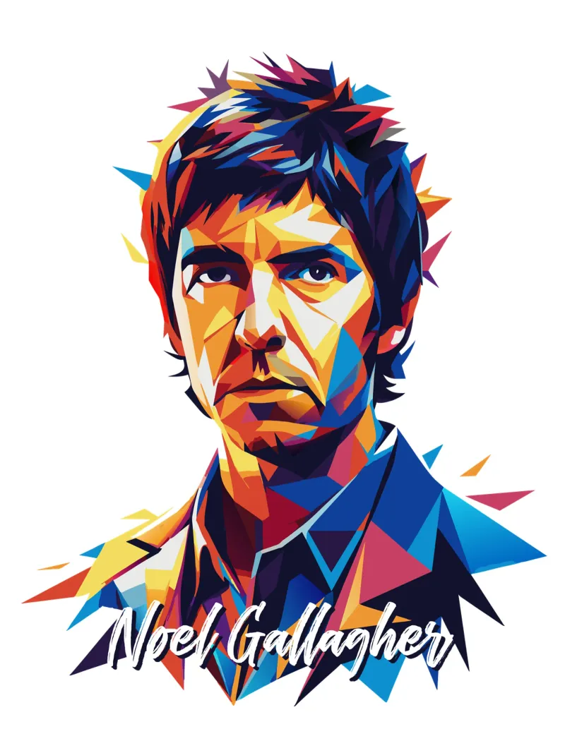 Noel Gallagher canvas by vectorartnesia