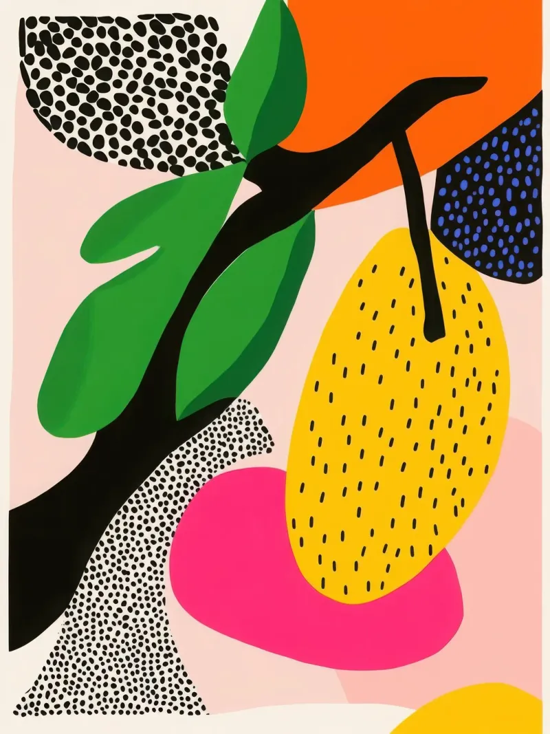 Citron Pop Art poster con telaio in legno da Pop and Fruits - Affiches & posters