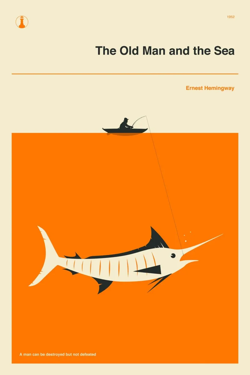 IL VECCHIO E IL MARE poster da Jazzberry Blue