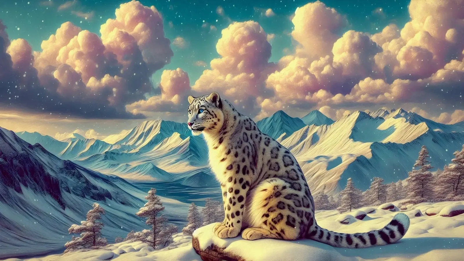 LEOPARDO BIANCO pellicola backlit da RUBIANT ART