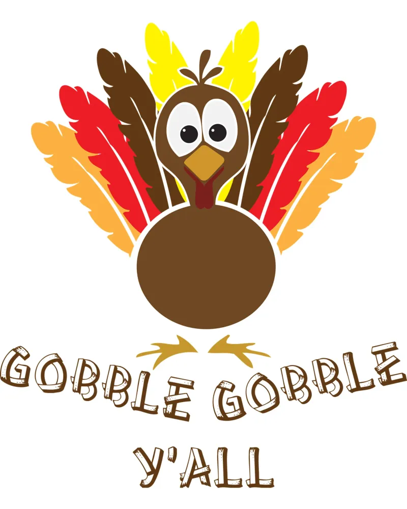 Gobble Gobble Y'all plexiglass da vickeyroads