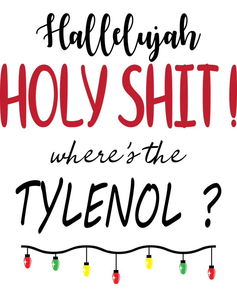 Alleluia, Santa Merda! Dov'è il Tylenol? poster con telaio in legno da vickeyroads