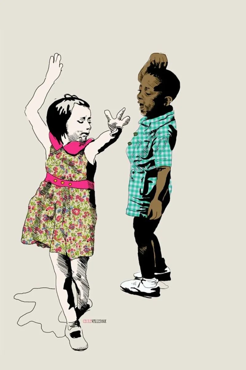 Dancing Kid Acryl-Glas von La Belette Rose