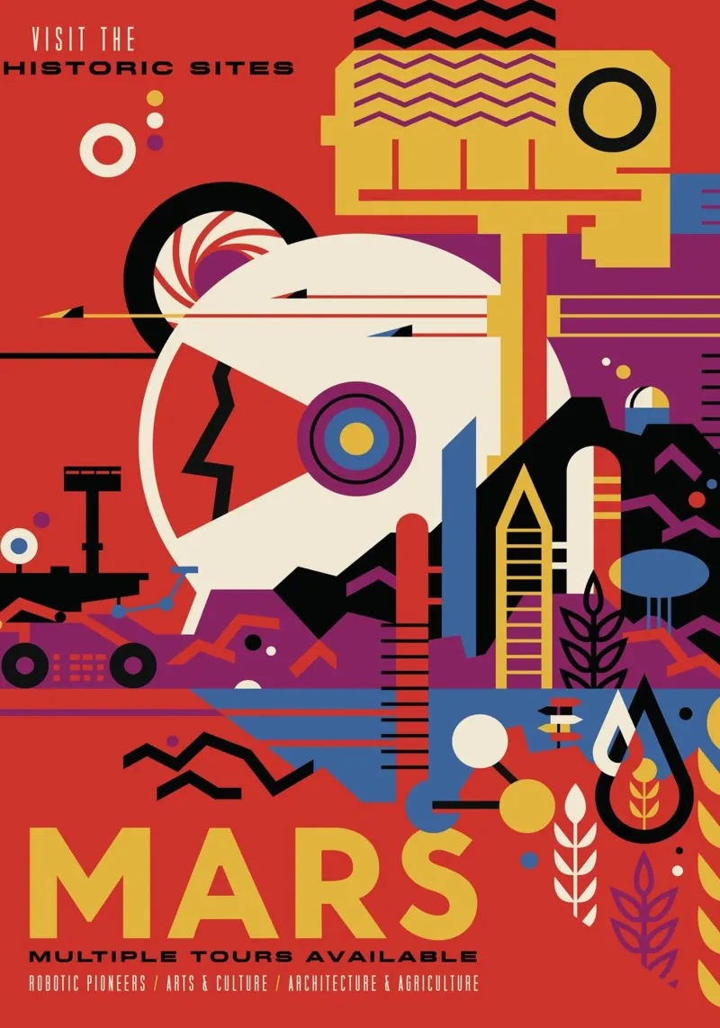 Poster della NASA su Marte pellicola backlit da 🎁 ARTVI-SHOP