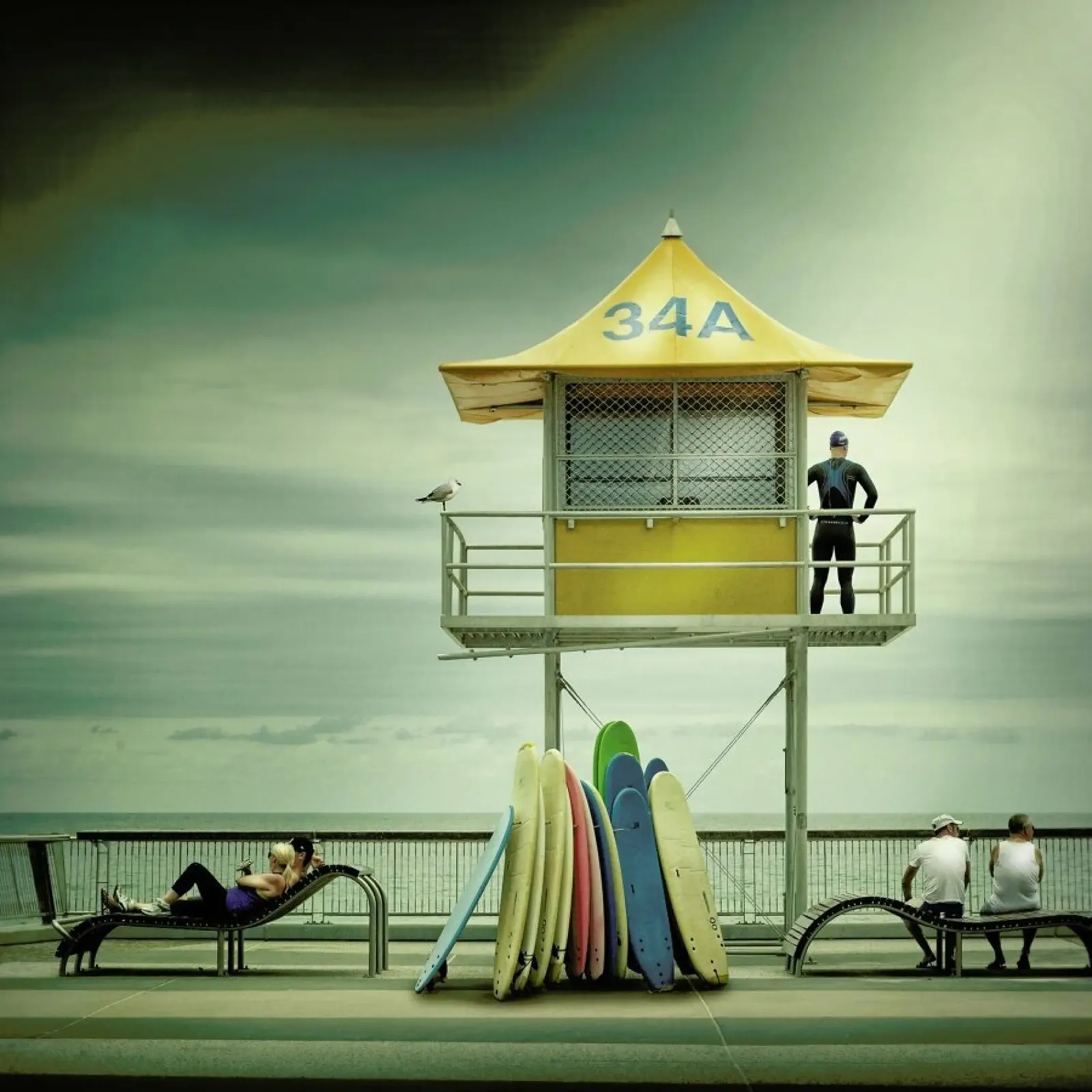 The life guard - Adrian Donoghue plexiglass da Pictufy