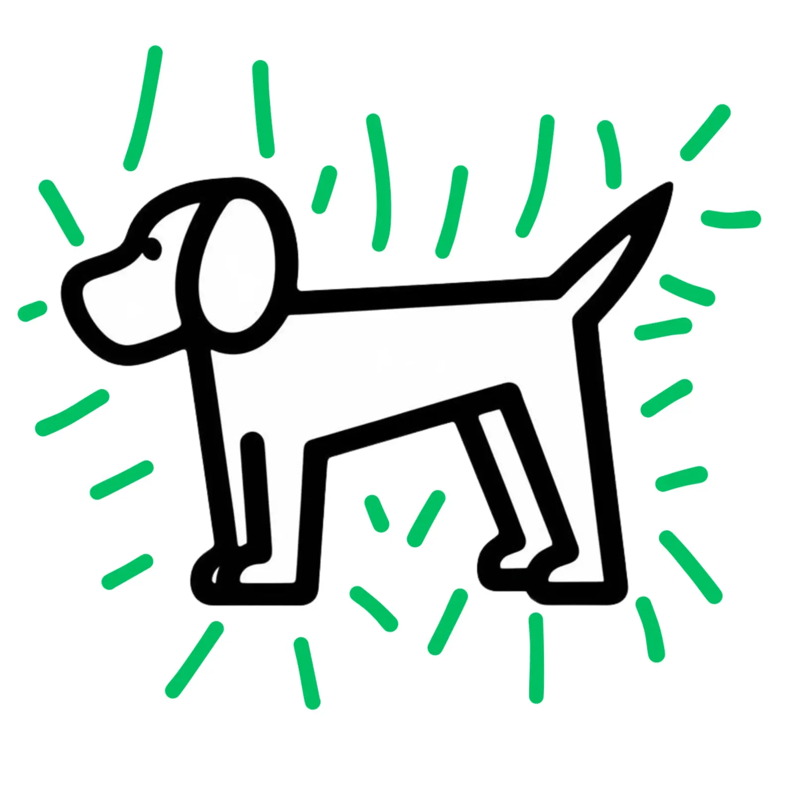 modern dog green 2 pellicola backlit da Rezh creations