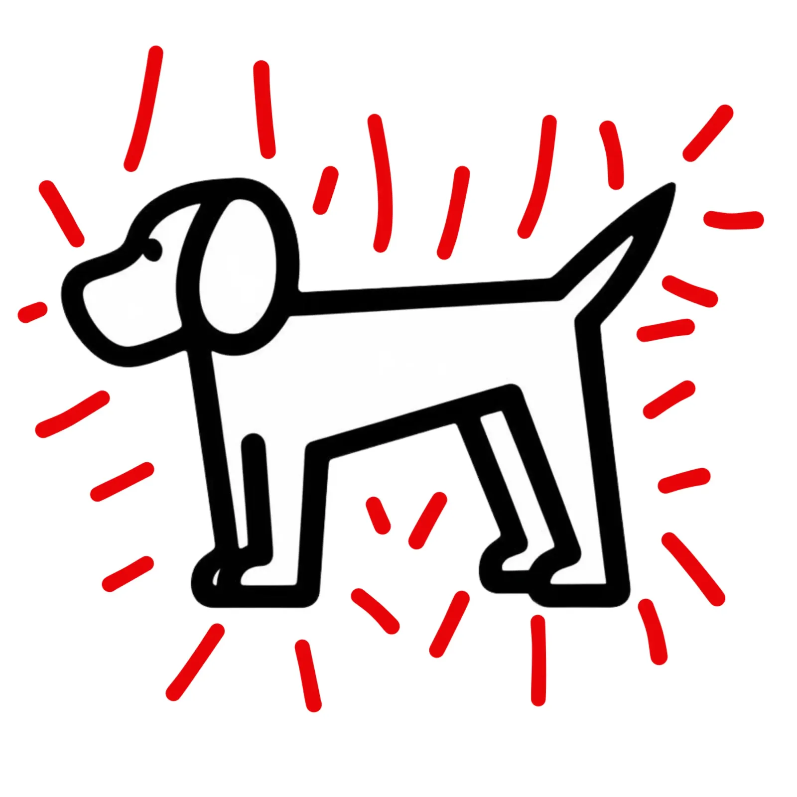 modern dog red 2 pellicola backlit da Rezh creations